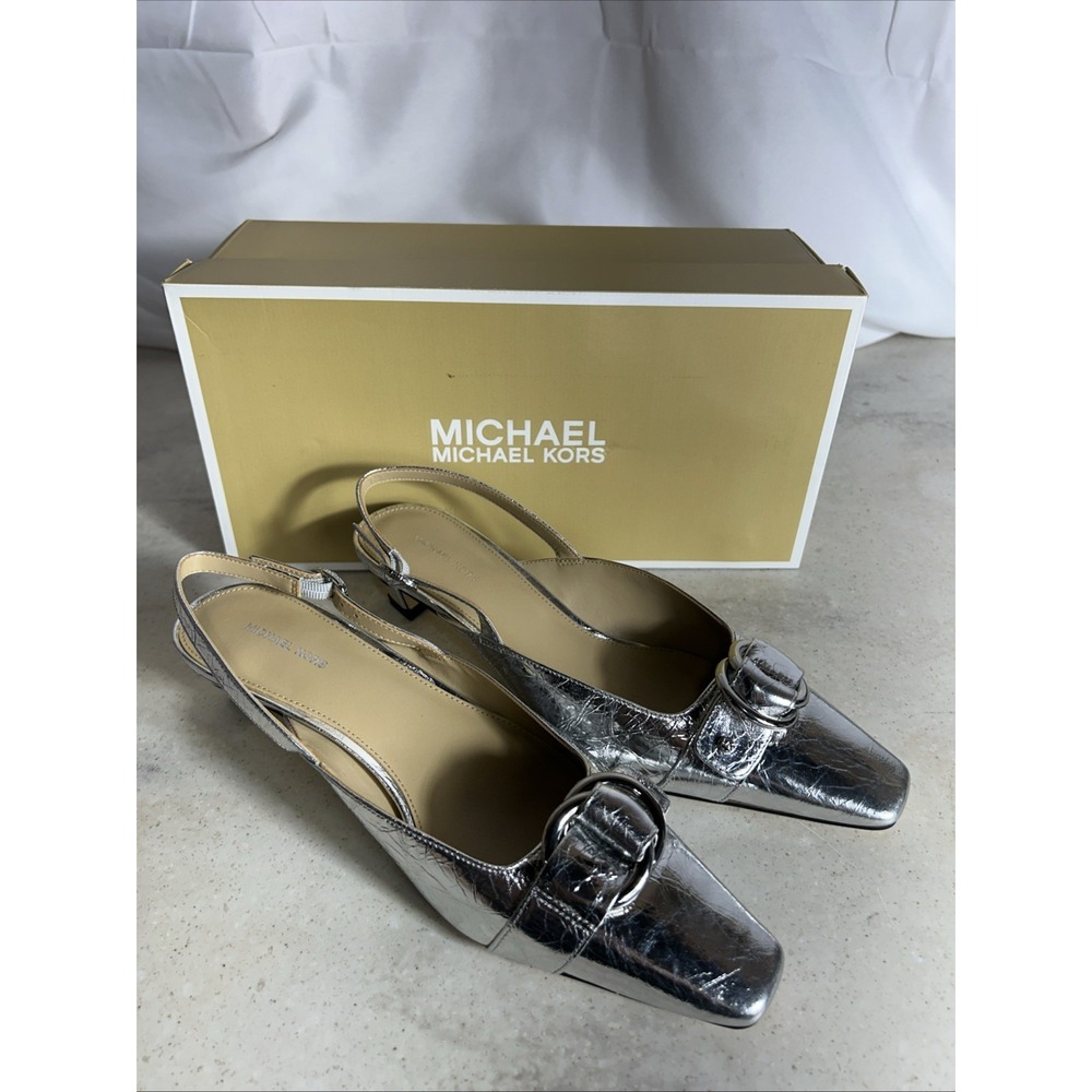 Michael Kors womens Jaden Kitten Sling Pump Size 7.5